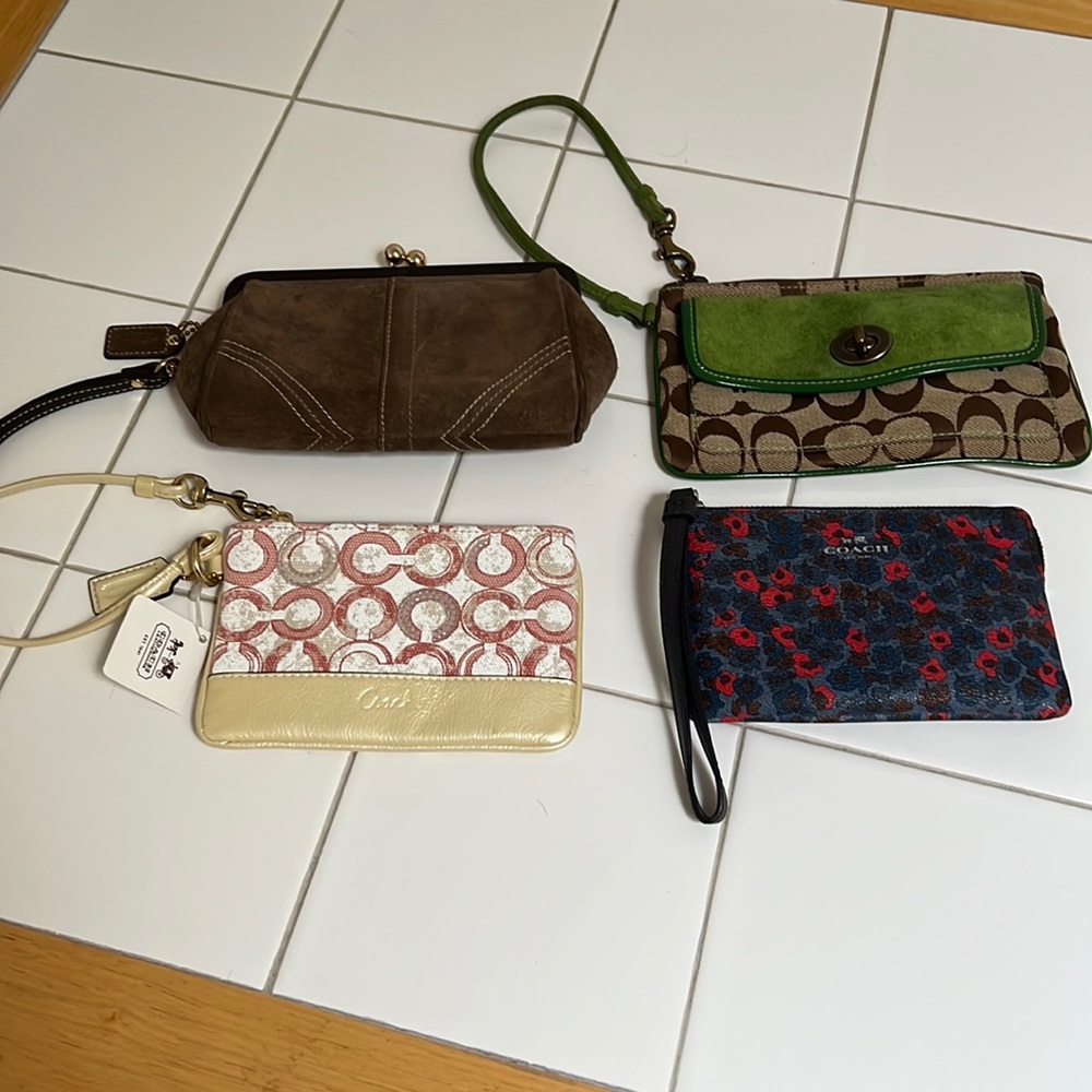 4 pack Coach wristlets